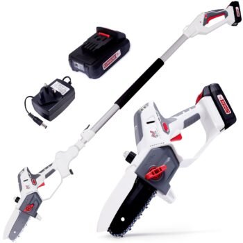 NETTA 20V Cordless 2-in-1 Pole & Handheld Chainsaw - 2.2m Long-Reach Telescopic Pole