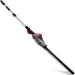 NETTA 12V Cordless Pole Hedge Trimmer - 2.35m Long-Reach Telescopic - Adjustable Head