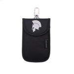 Armors Mini Signal Blocker RFID Faraday Small Pouch Wallet Bag Case Car Key Fob Compact - Black