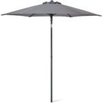 SUNMER 2M Push-up Garden Parasol  Sun Shading Umbrella, Easy Open/Close Push Up with Tilt, Water Repellent Polyester, Powder-Coated Steel Frame